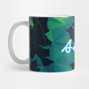 Seattle Map Gradient Script Mug